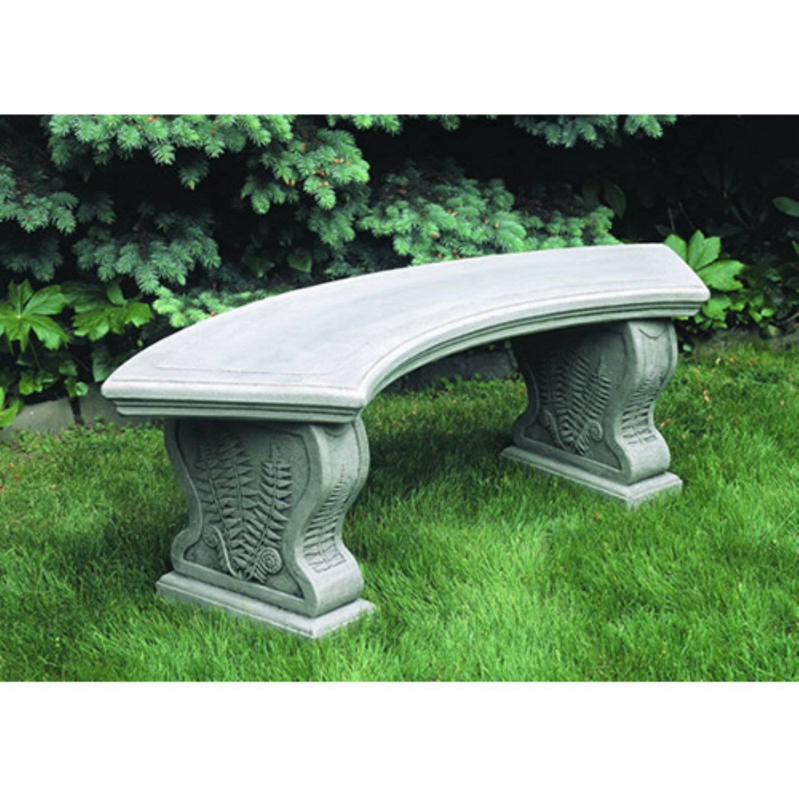 The X Cast Stone Backless Garden Bench