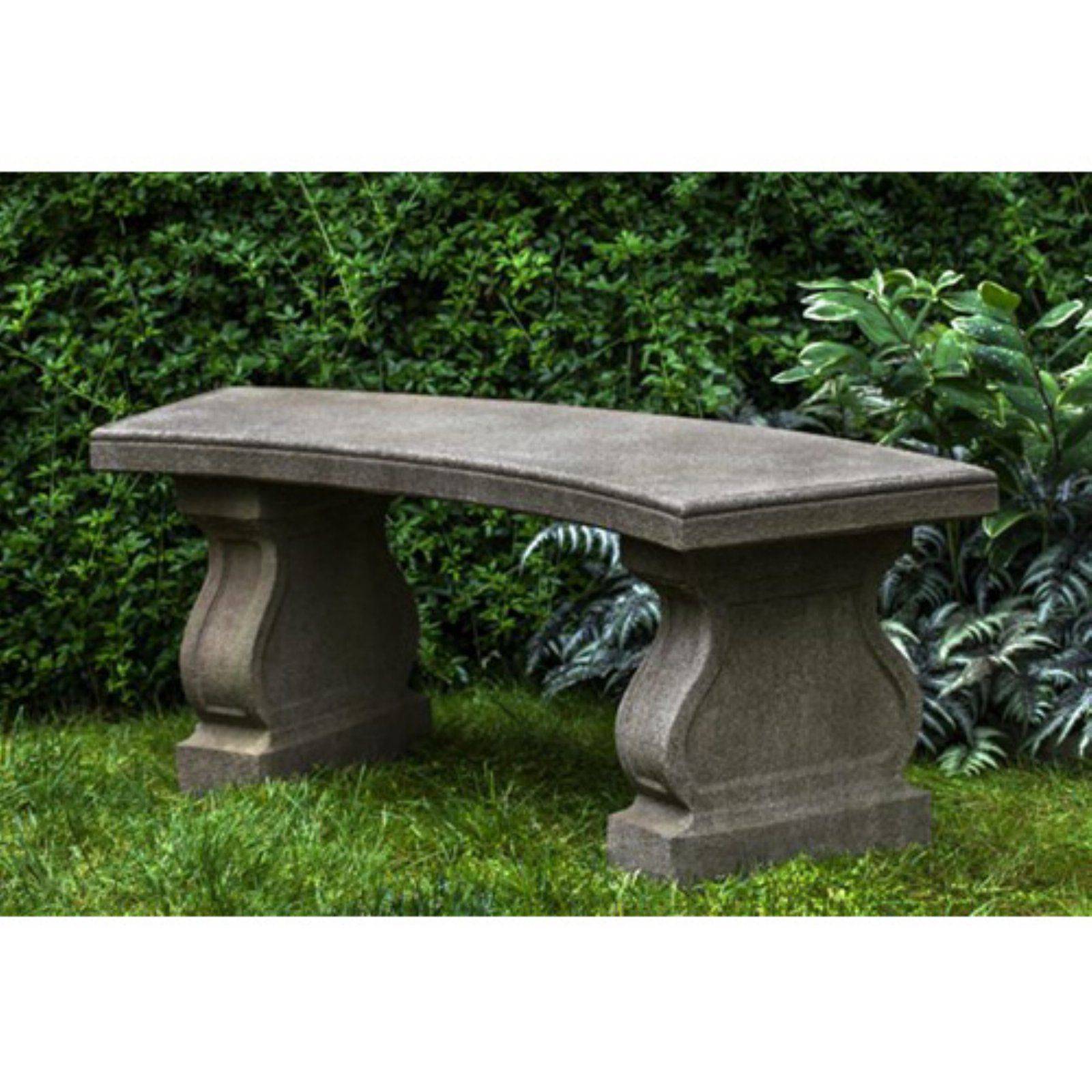 Campania International Westbury Cast Stone Backless Garden Bench
