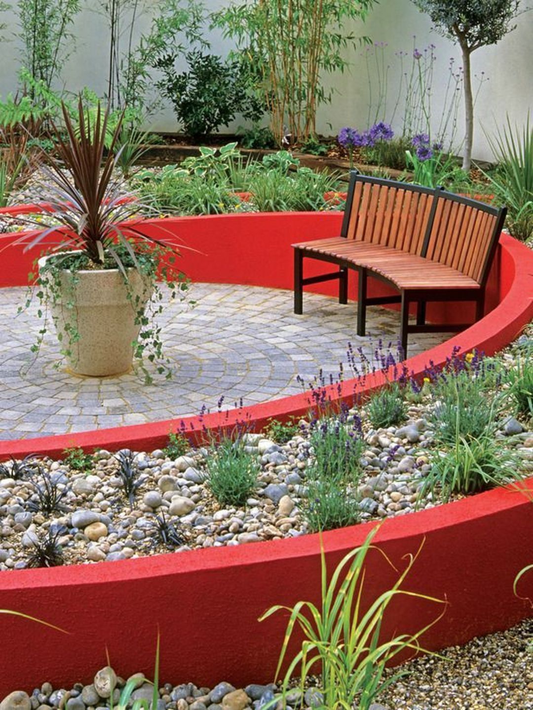 Teak Curved Garden Bench Landscaping Gardening Ideas