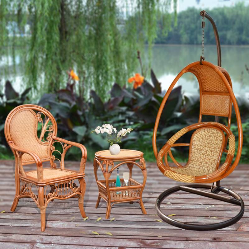 Good Quality Indoor Outdoor Rattan Hanging Swing Egg Chair