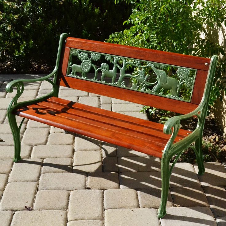 Mf Studio Patio Garden Bench Steel Kids Mini Bench