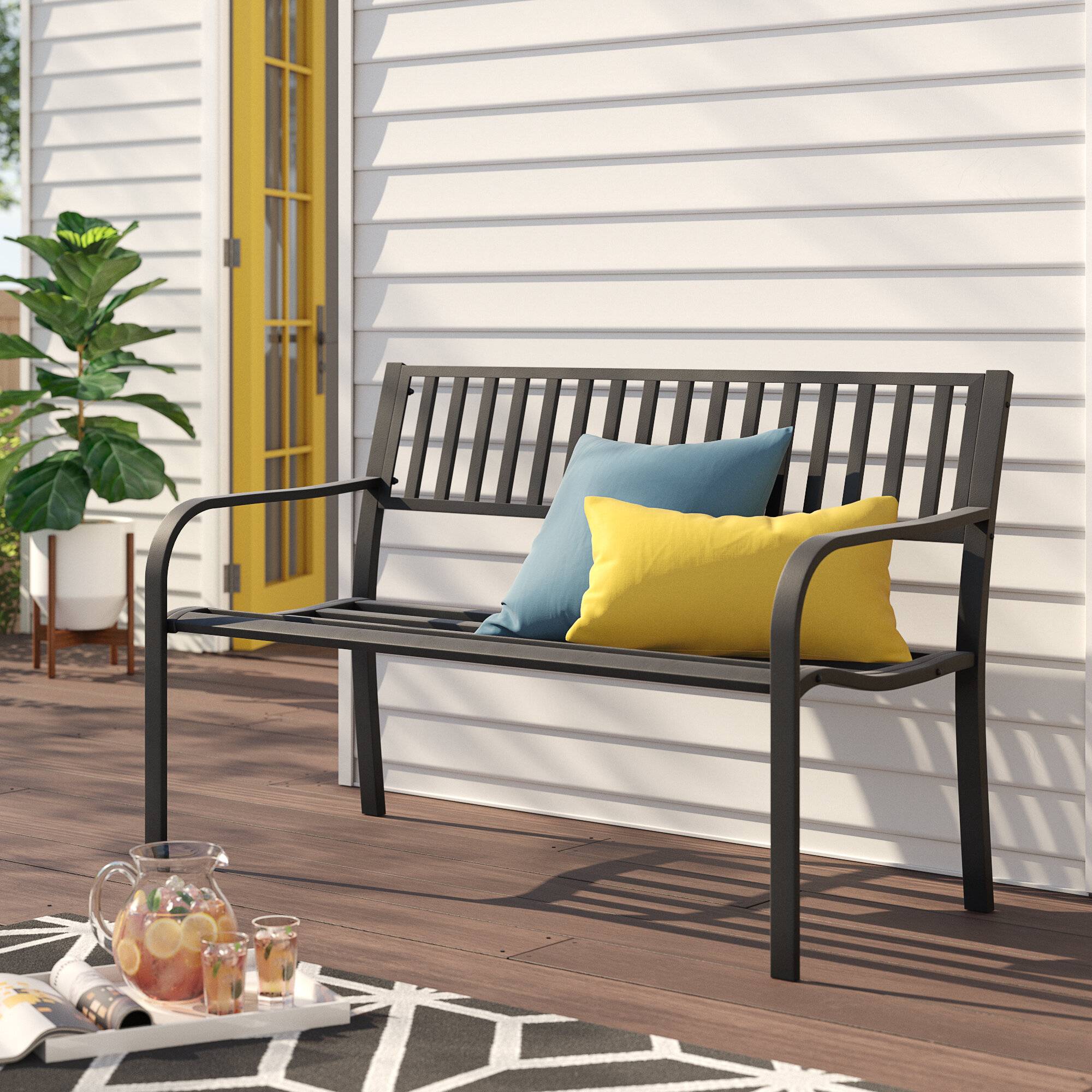 Fresh Paint Vintage Park Bench