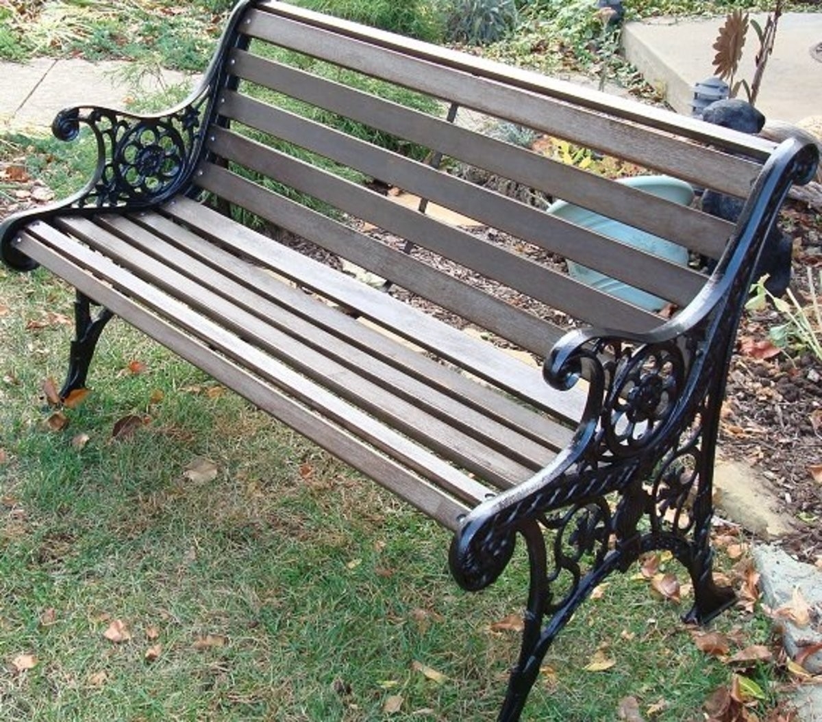 Super Saturday Glamhaus Metal Garden Bench Seat Patio Foldable