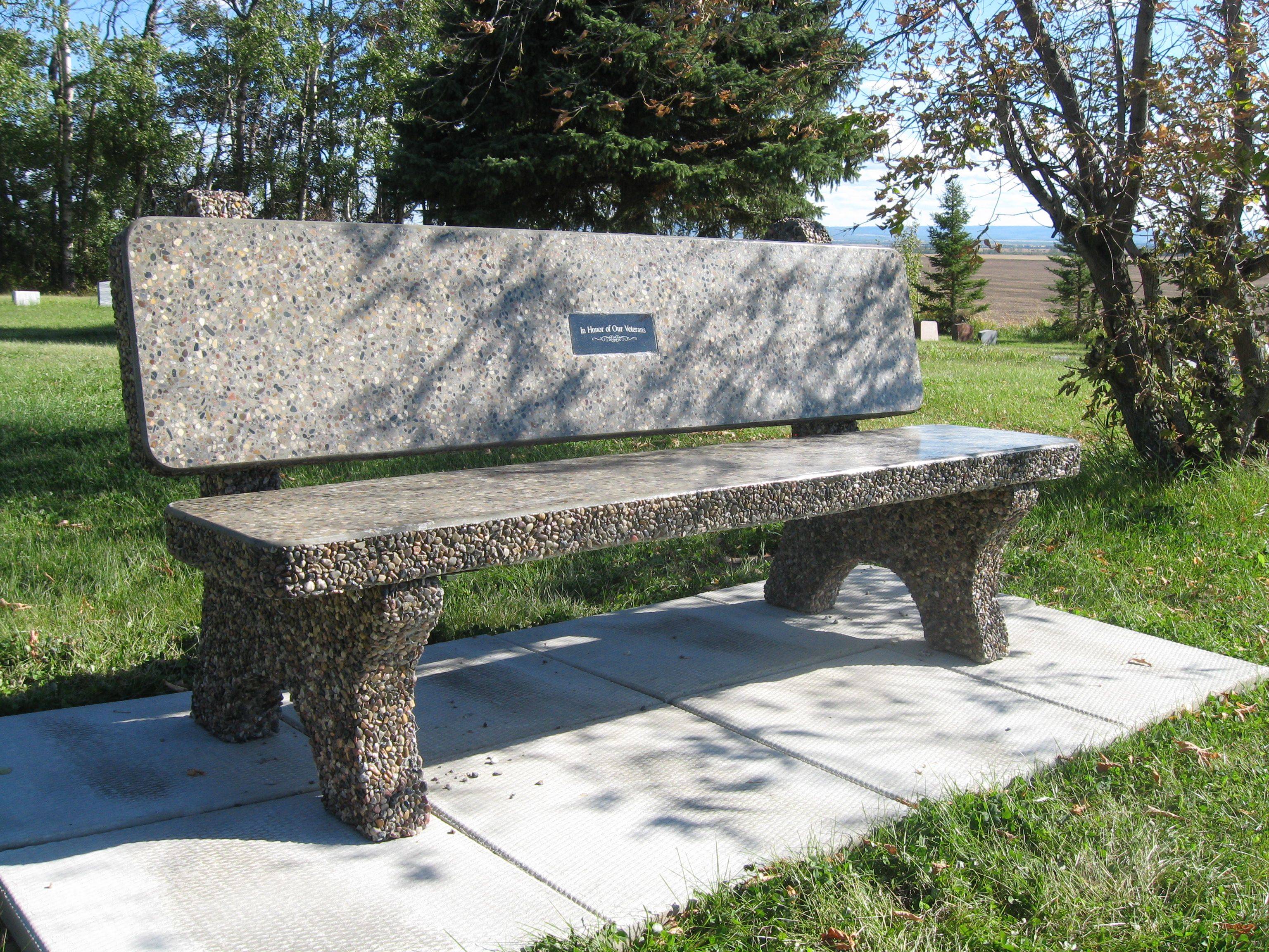 The X Cast Stone Backless Garden Bench