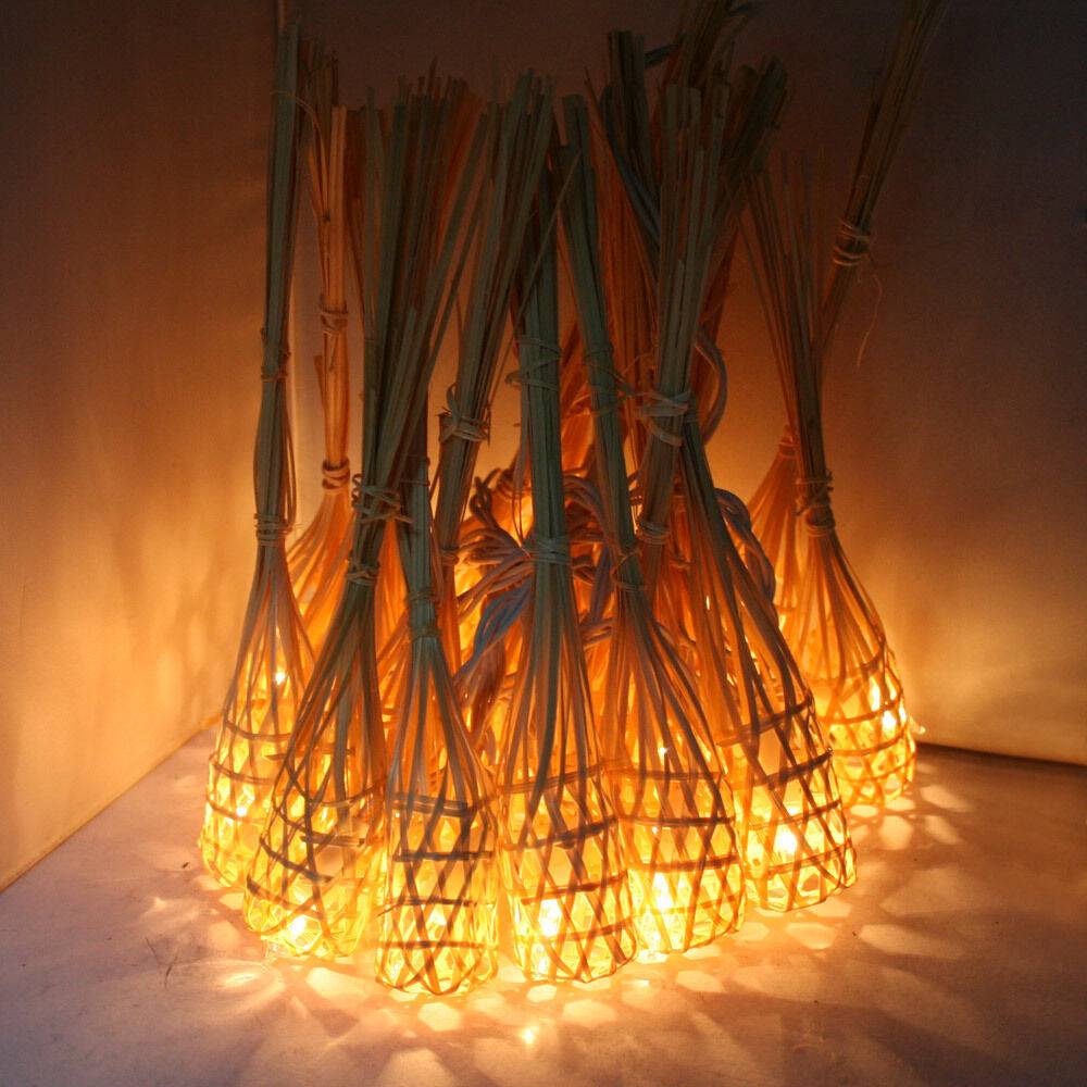Northlight Light Clear Tiki Bamboo Summer Garden Patio Christmas