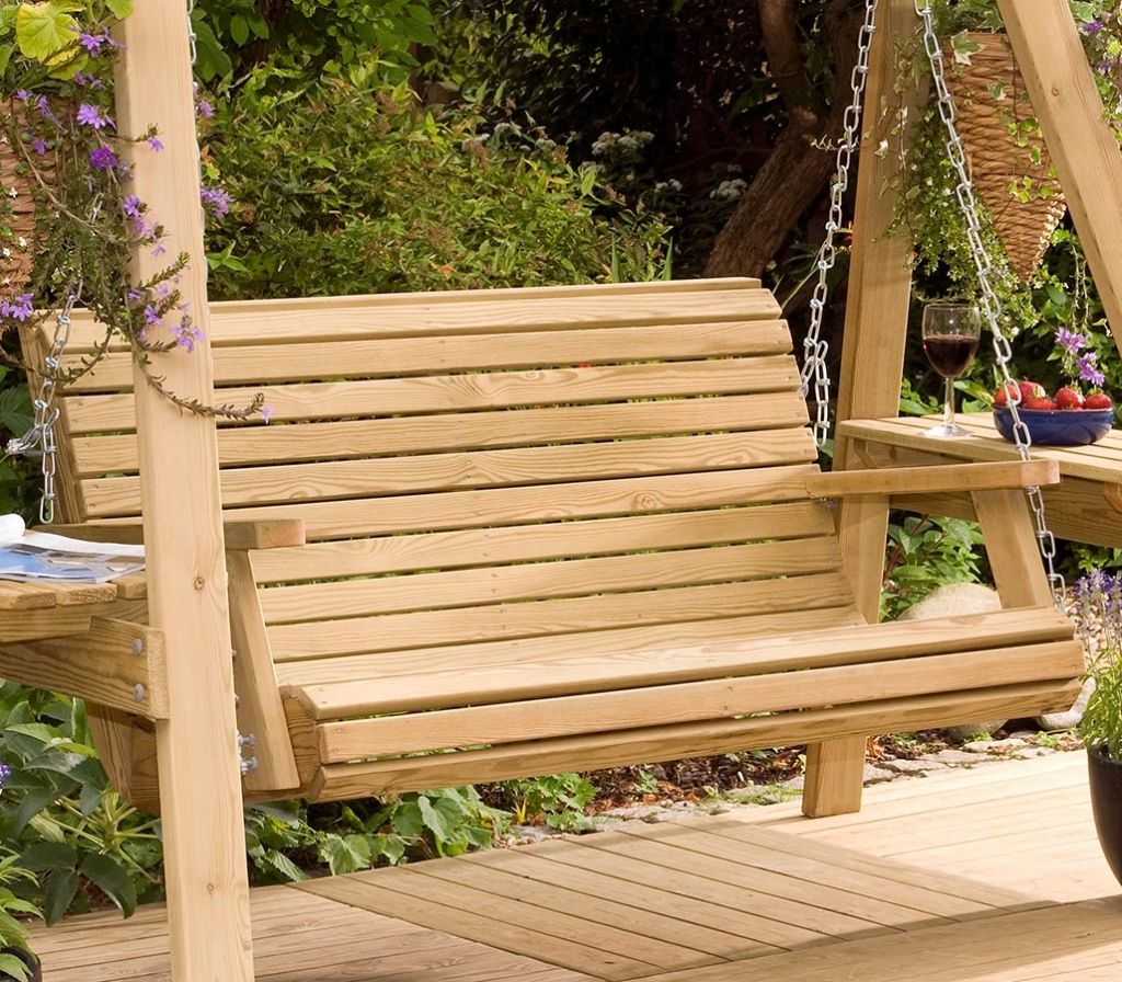 Redwood Two Seater Pergola Garden Swing