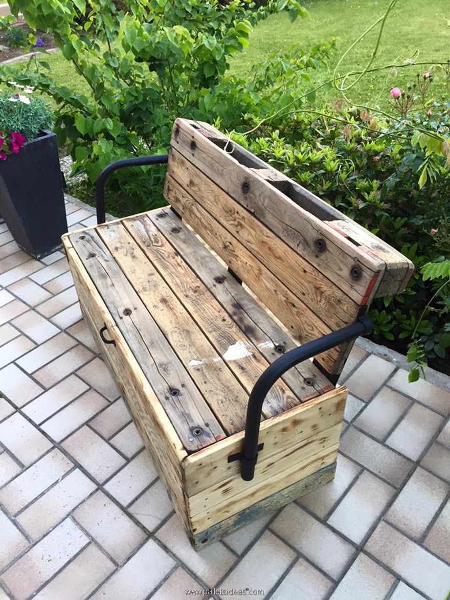 Awesome Diy Pallet Garden Bench And Storage Design Ideas Potting