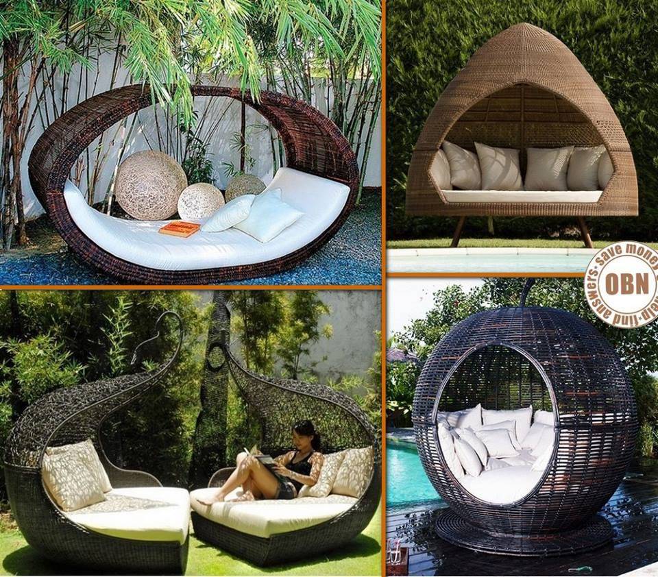 Large Luxurious Grey Rattanwicker Garden Hanging Pod Chairswing