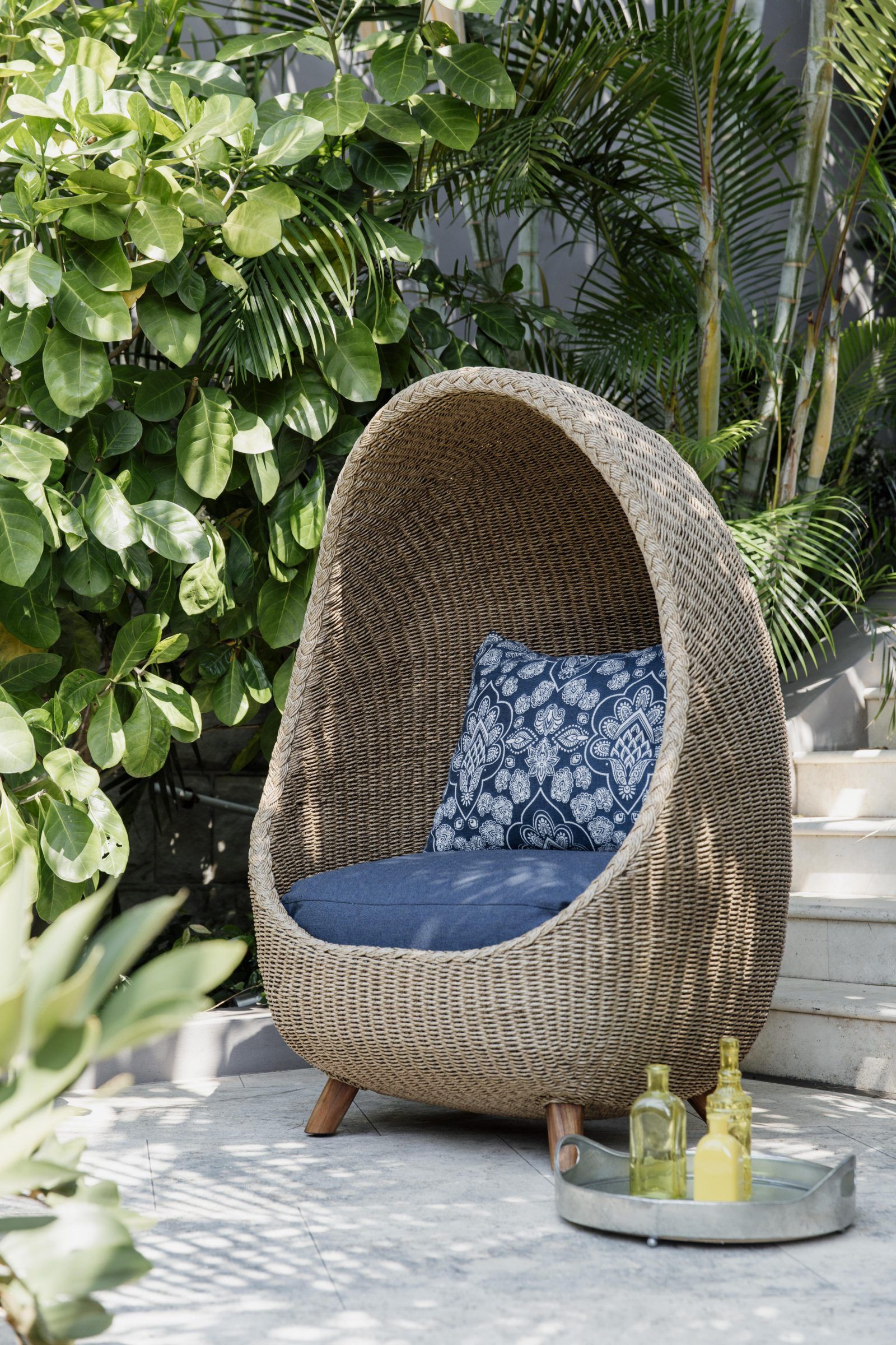 White Round Hanging Pod Cool Outdoor Chairs Interior Design Ideas