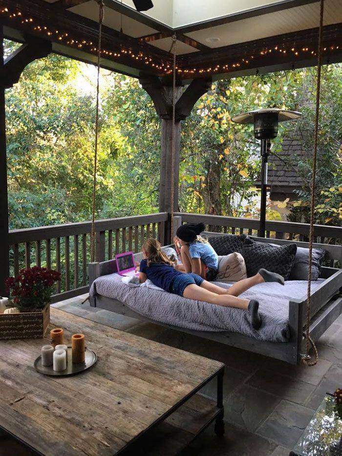 Nice Porch Swing Bed Design Ideas