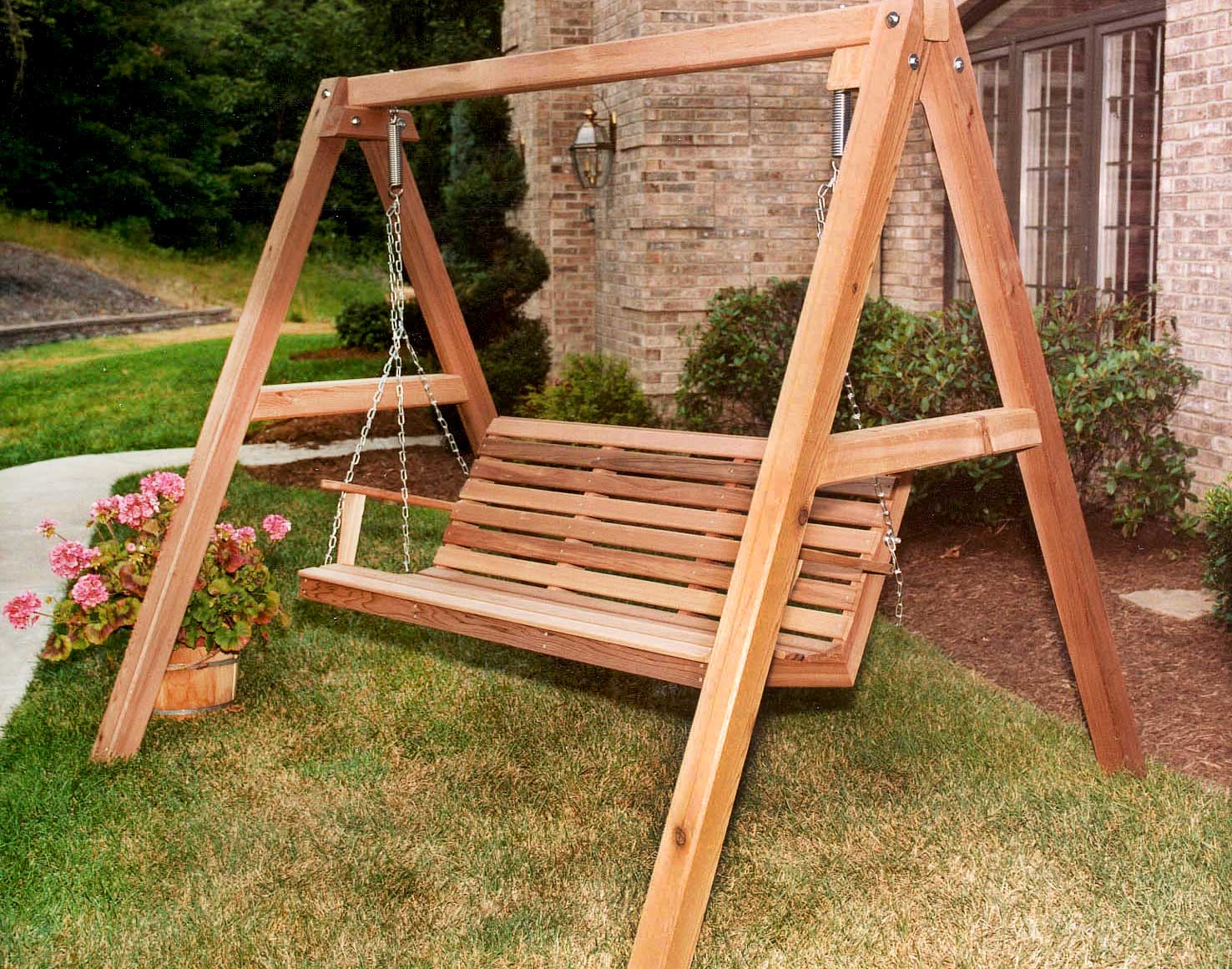 Woodwork Porch Swing Stand