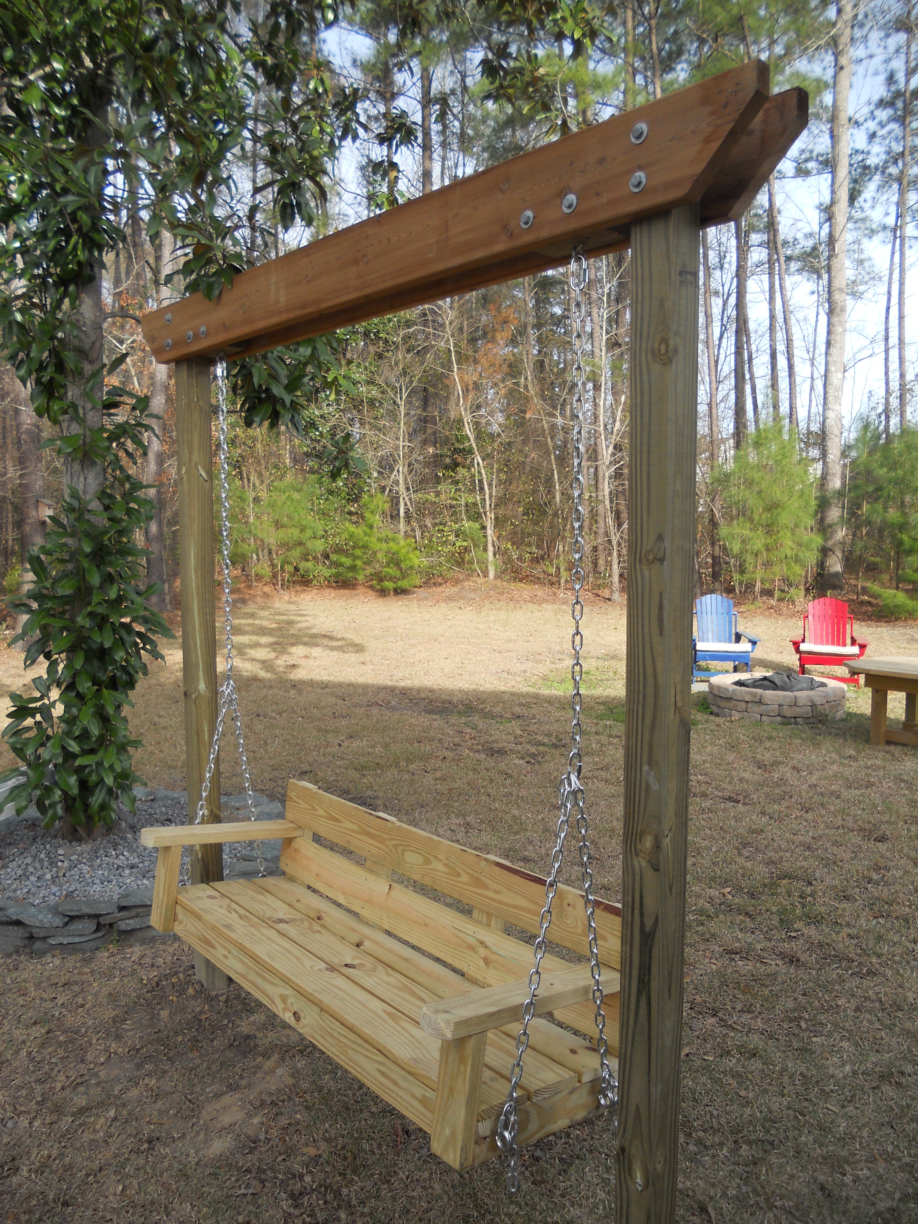 Ft Handmade Cypress Porch Swing