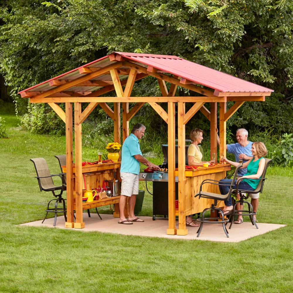 Charcoal Pergola Summer Garden Gazebo