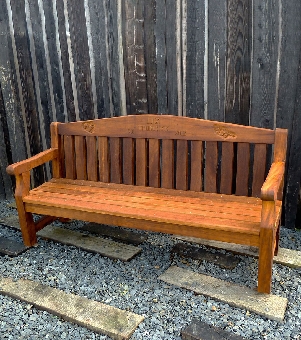 Engraved Wooden Memorial Garden Bench Makemesomethingspecial