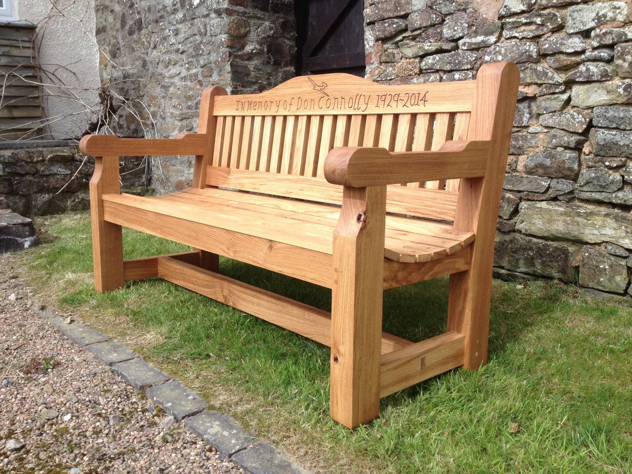 Memorial Wooden Garden Bench Ao Home