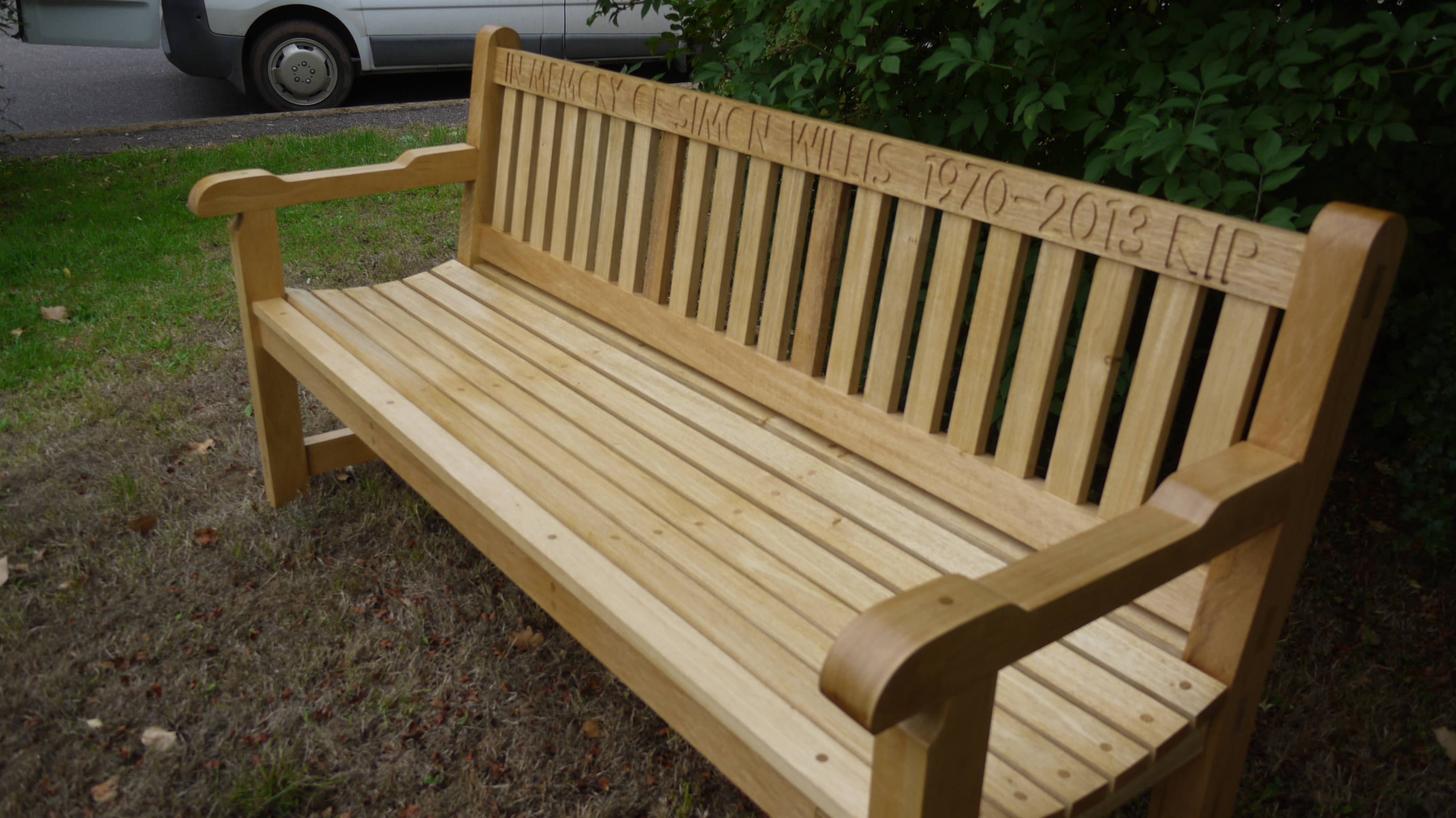 Memorial Wooden Garden Bench Ao Home