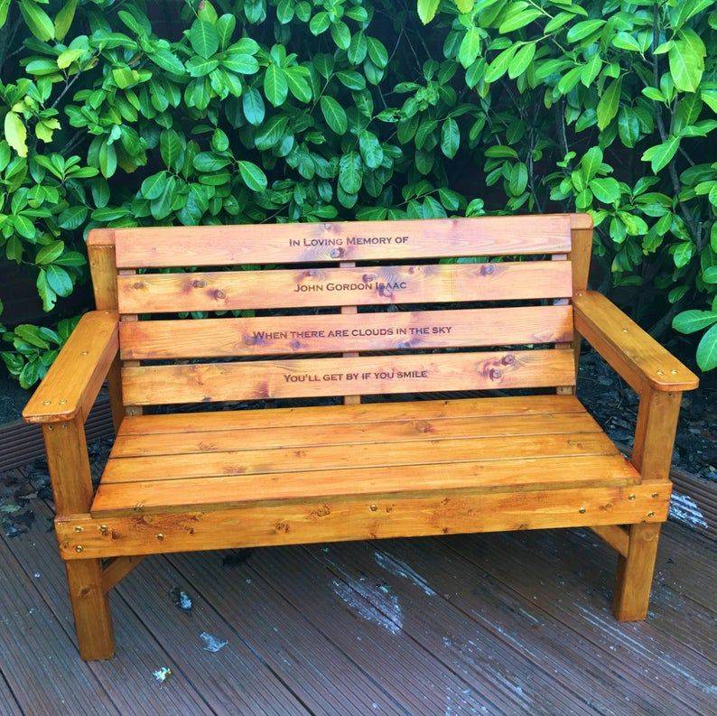 Adorable Engraved Luxury Garden Bench