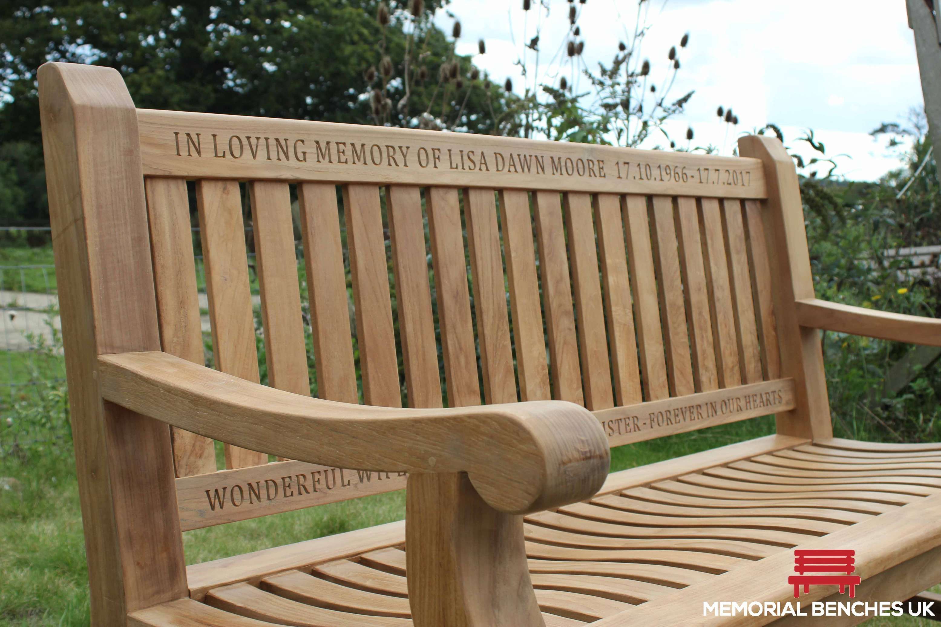 Engraved Garden Bench Recycled Plastic Benches Cremation
