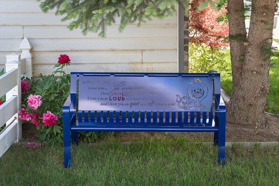 Memorial Garden Bench I Thought Of You With Love Today