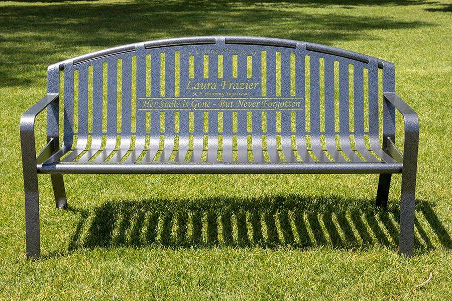 Granite Memorial Bench Gray