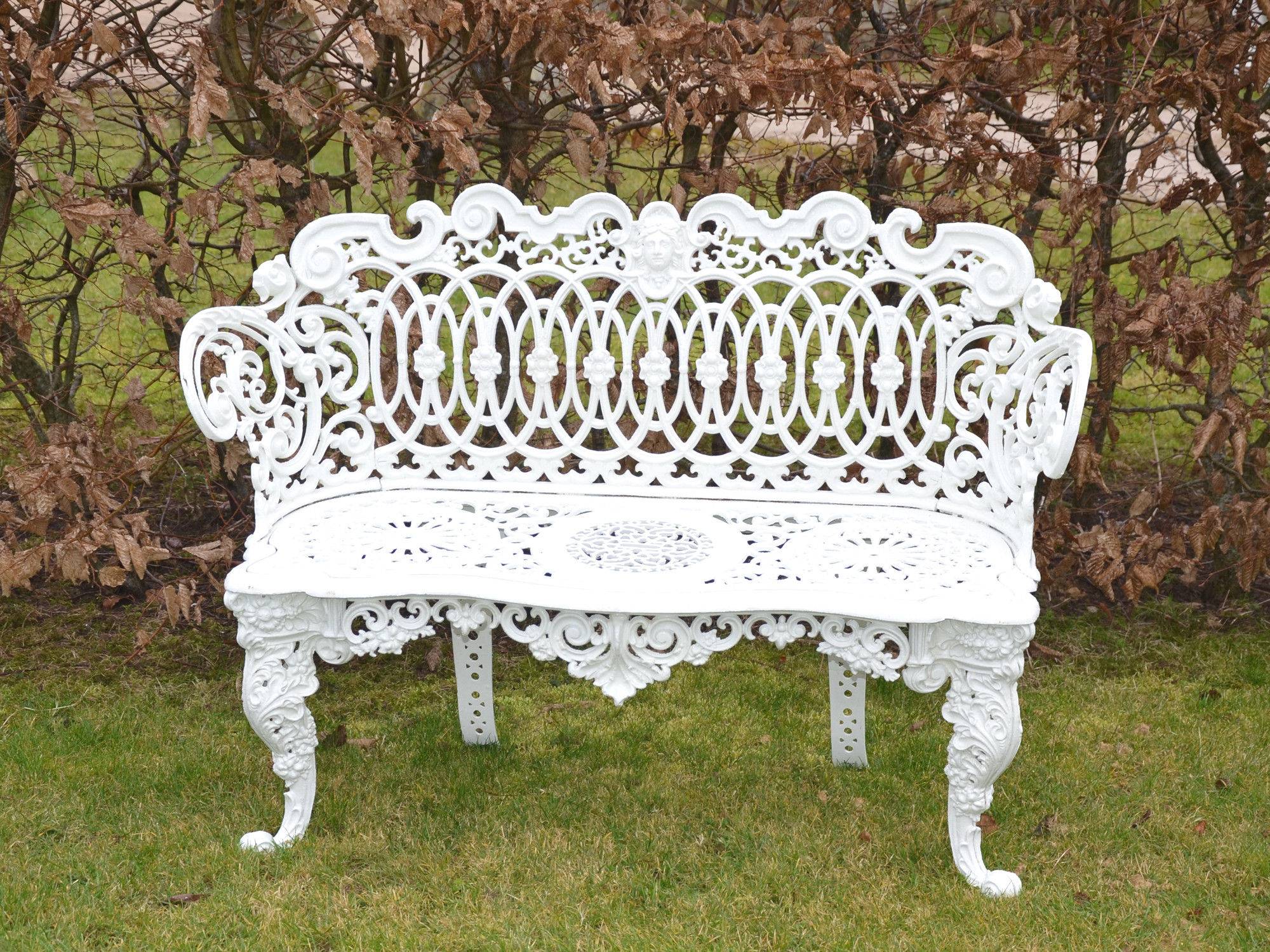 A Decorative Victorian Cast Iron Garden Bench Seat
