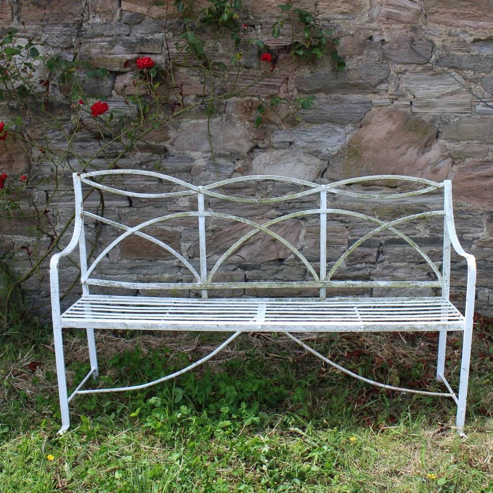 Ironmetal Garden Bench Seat Patio Furniture Scroll Design
