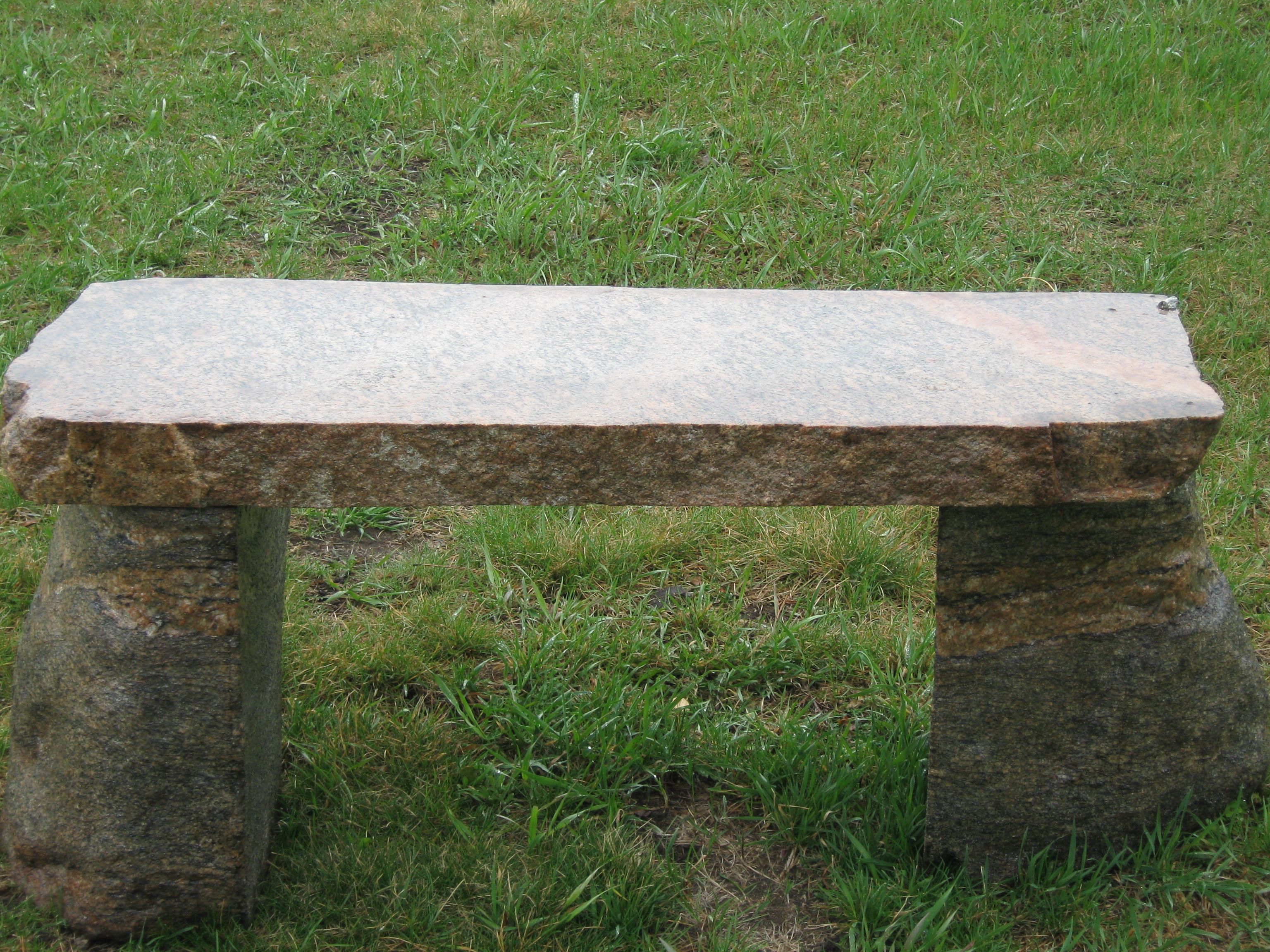 Structured Hardscape Construction Stone Garden Bench
