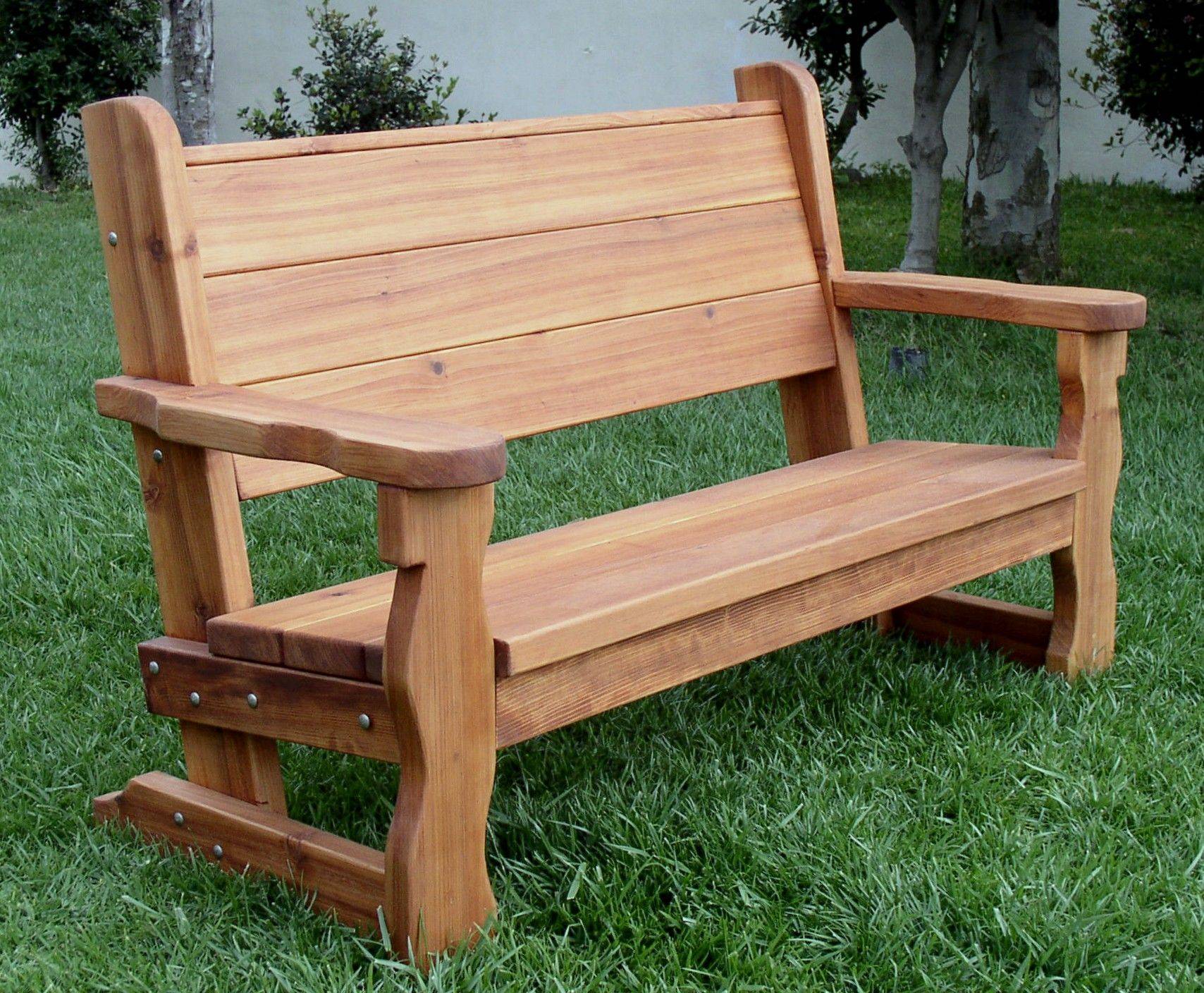 Wooden Park Bench