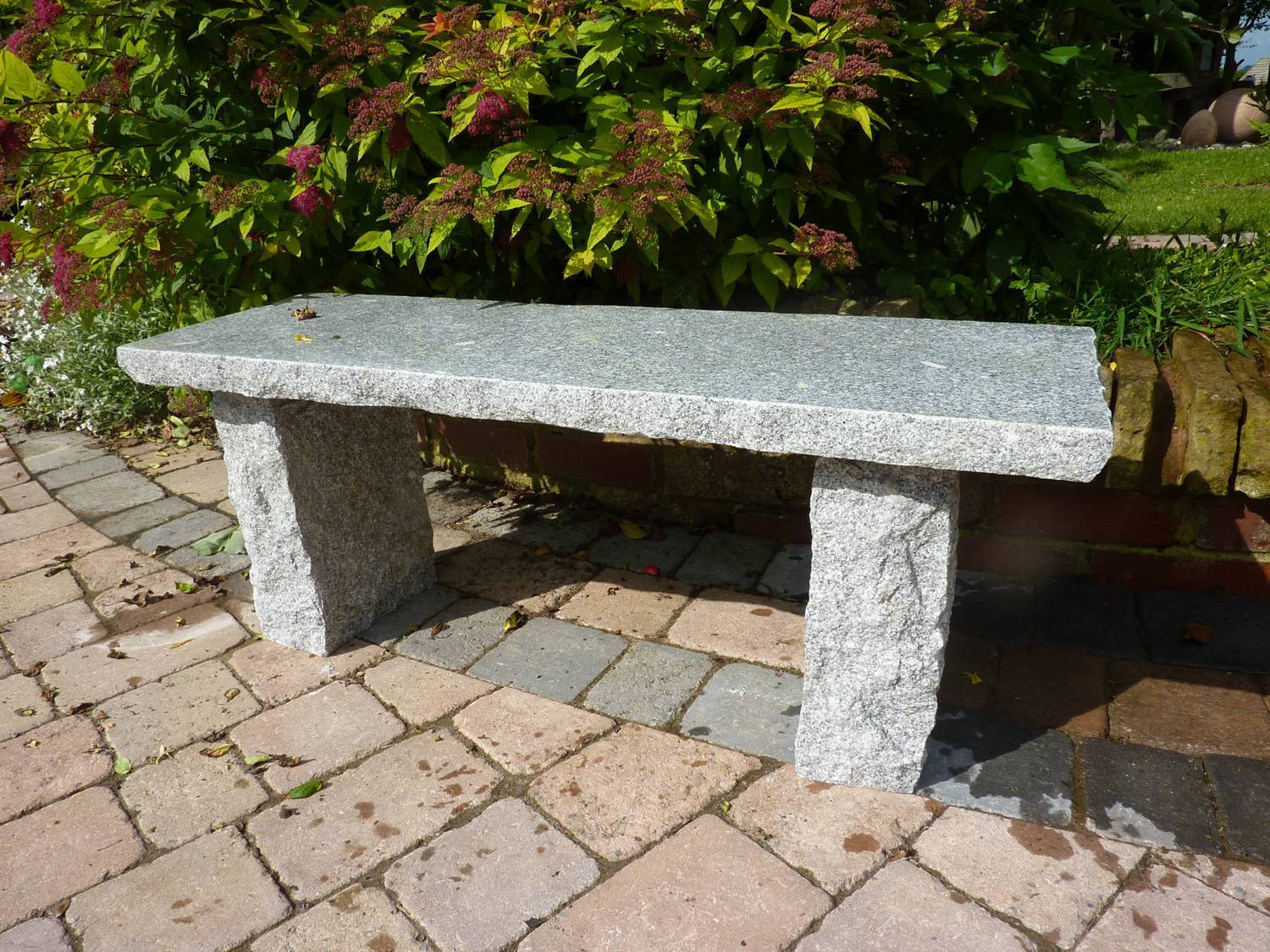 The X Cast Stone Backless Garden Bench