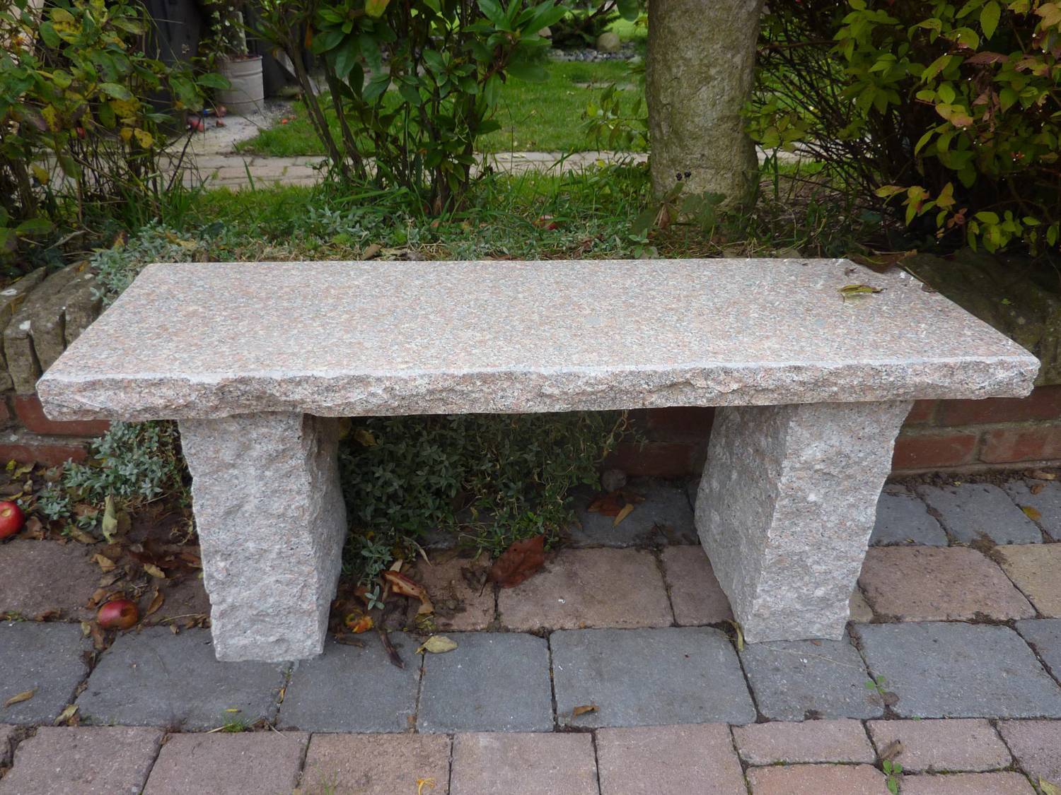 Charcoal Granite Outdoor Bench