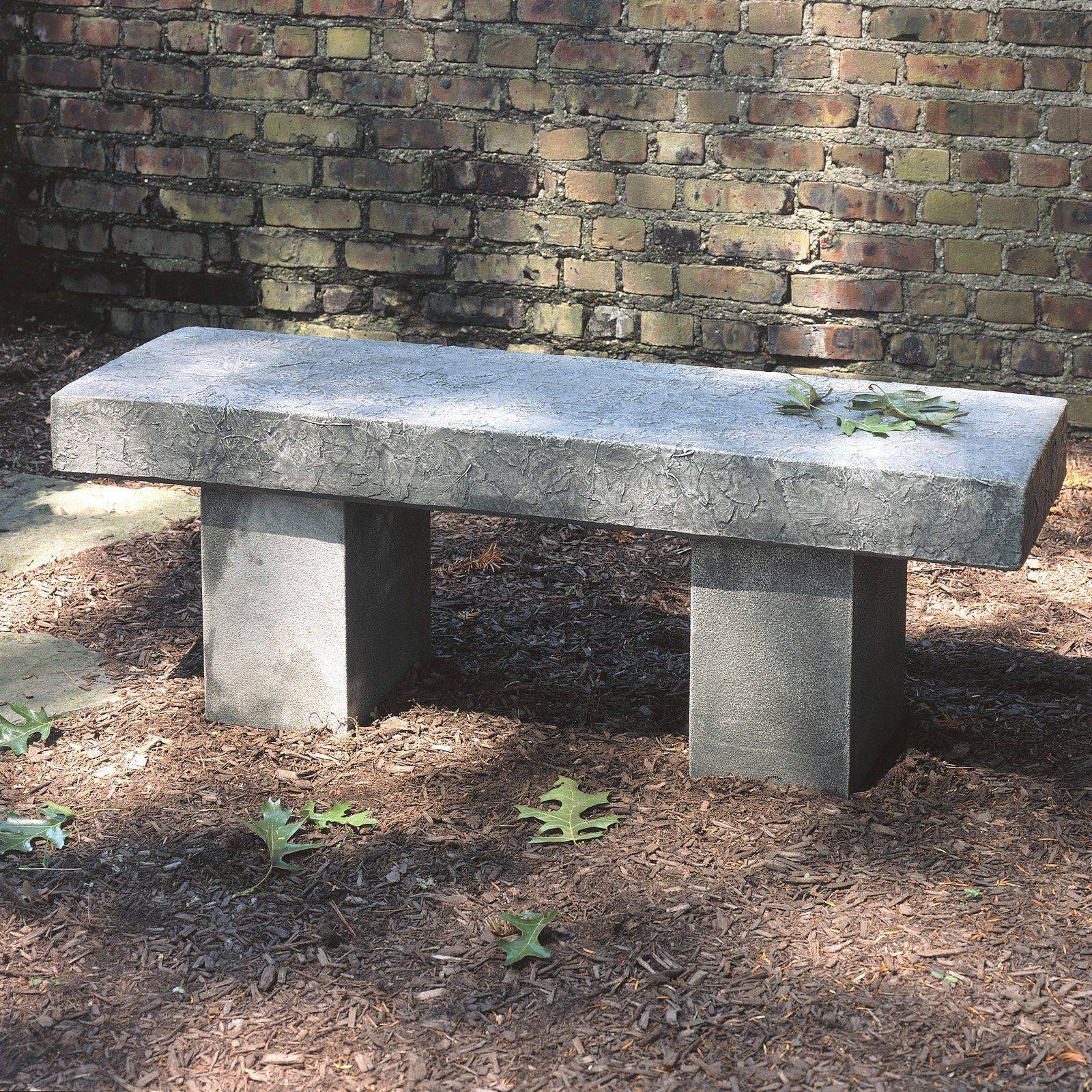 Curved West Chester Cast Stone Outdoor Garden Bench Stone Garden