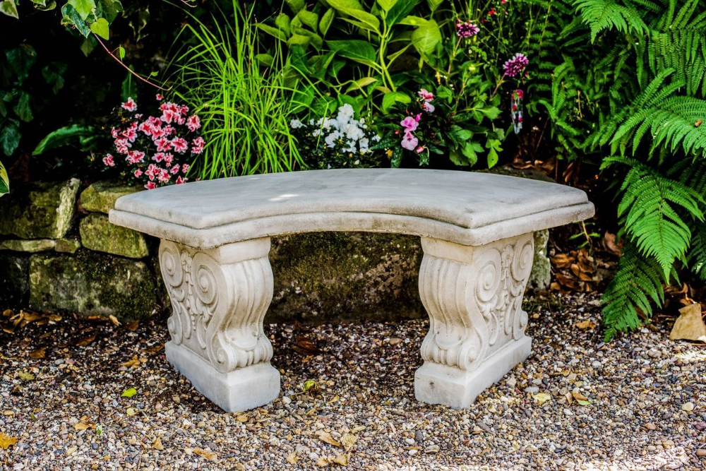 River Stone Garden Bench Stone Garden Bench