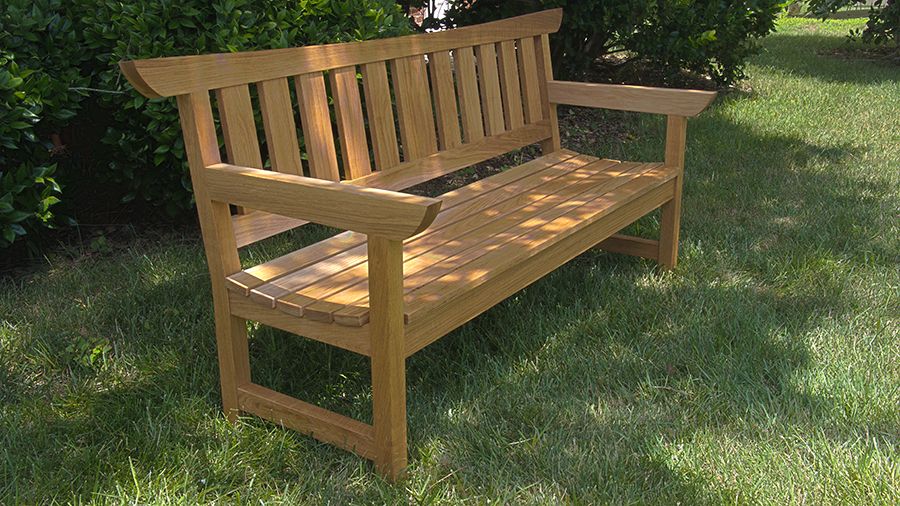 Park Benches Japanese Garden Art Landscape Wallpaper