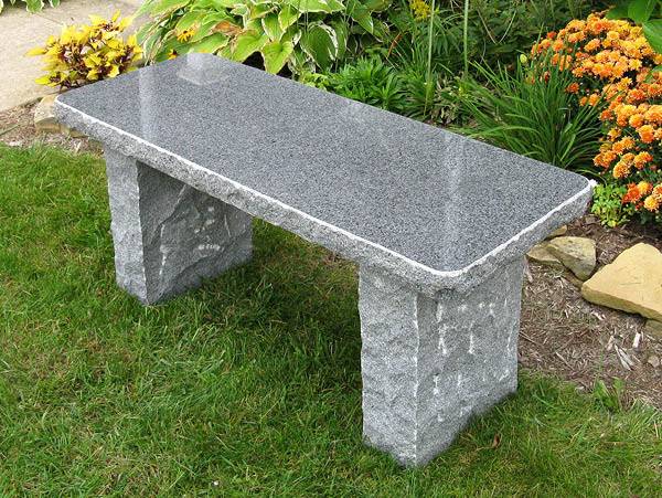 Bluegrey Granite Outdoor Bench