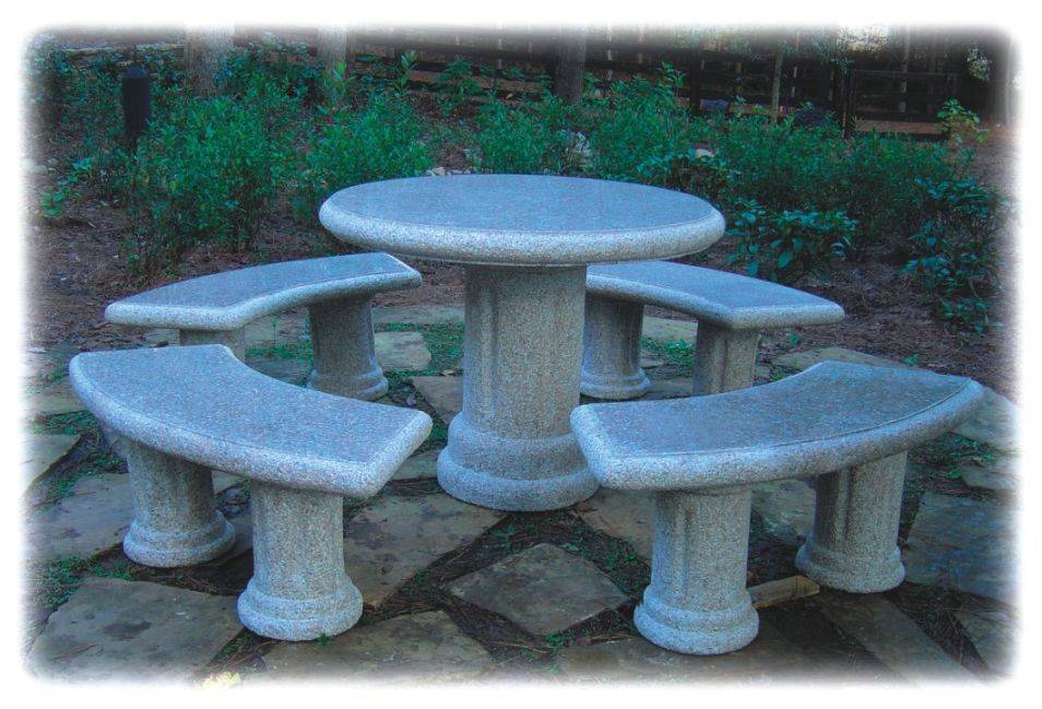 A Faux Bois Stone Garden Table
