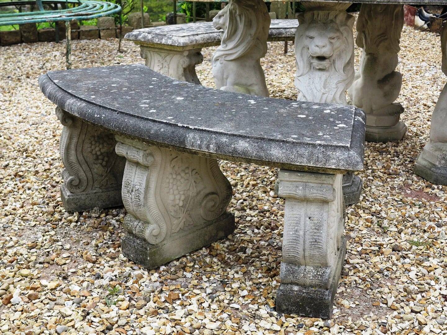 A Faux Bois Stone Garden Table
