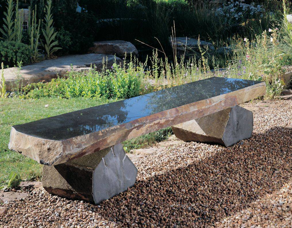 Curved Natural Granite Bench Outdoor Furniture Outdoor