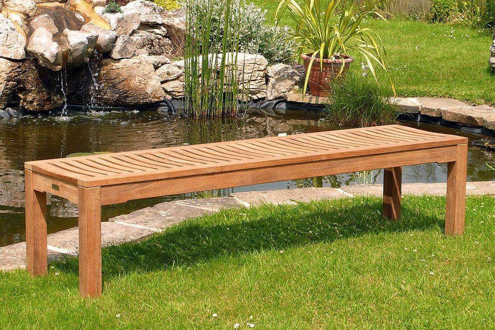 Cambridge Casual Braga Wood Outdoor Backless Benchhd