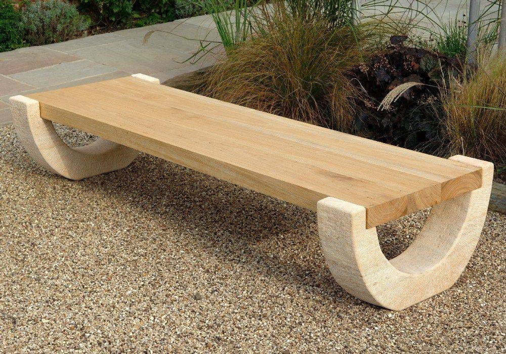 Cast Stone Backless Garden Bench Outdoor Benches