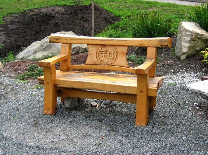 Japanese Garden Seat Concrete Garden Bench