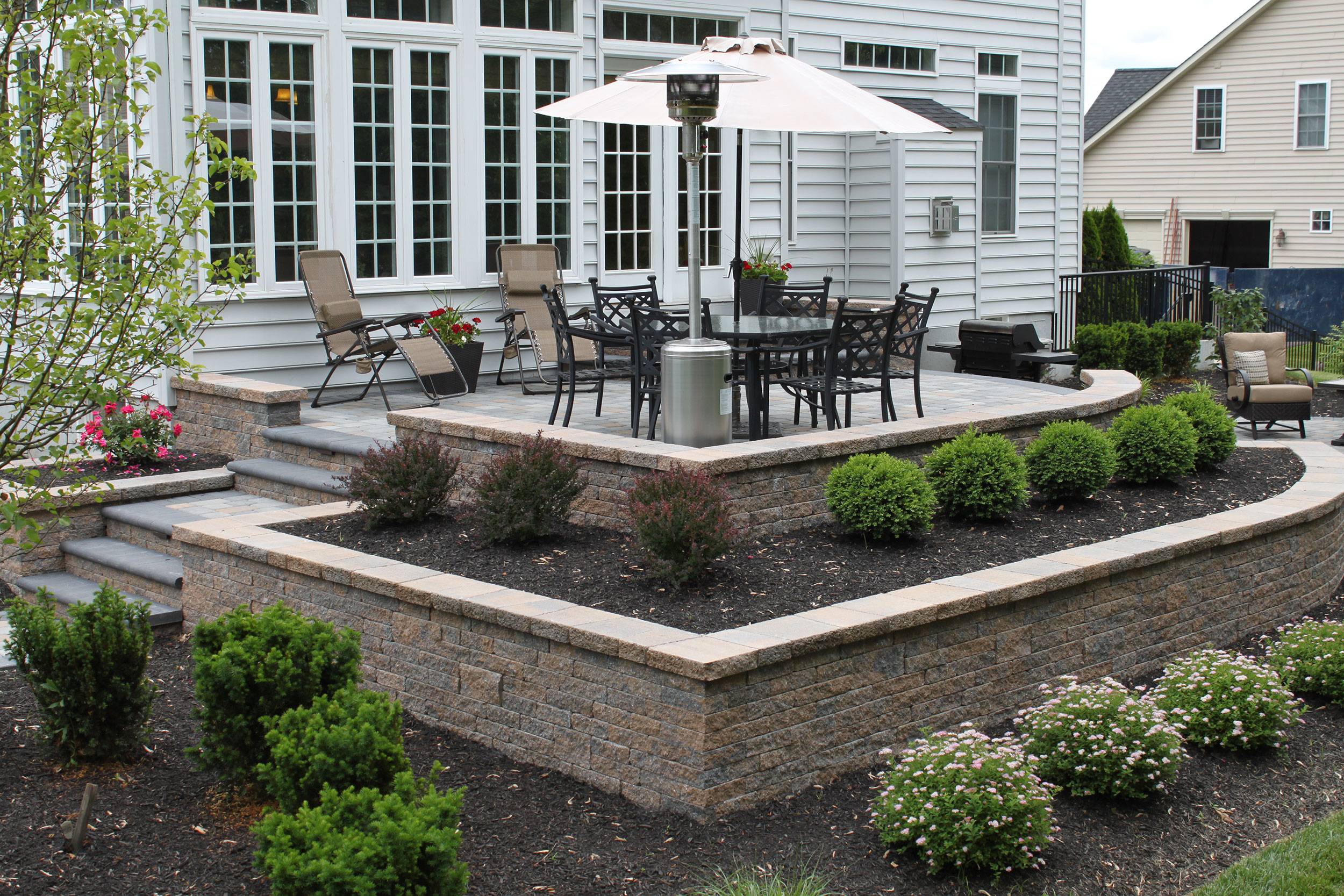 Ideas Raised Patio Backyard Decking Design And Yard Skirting Second