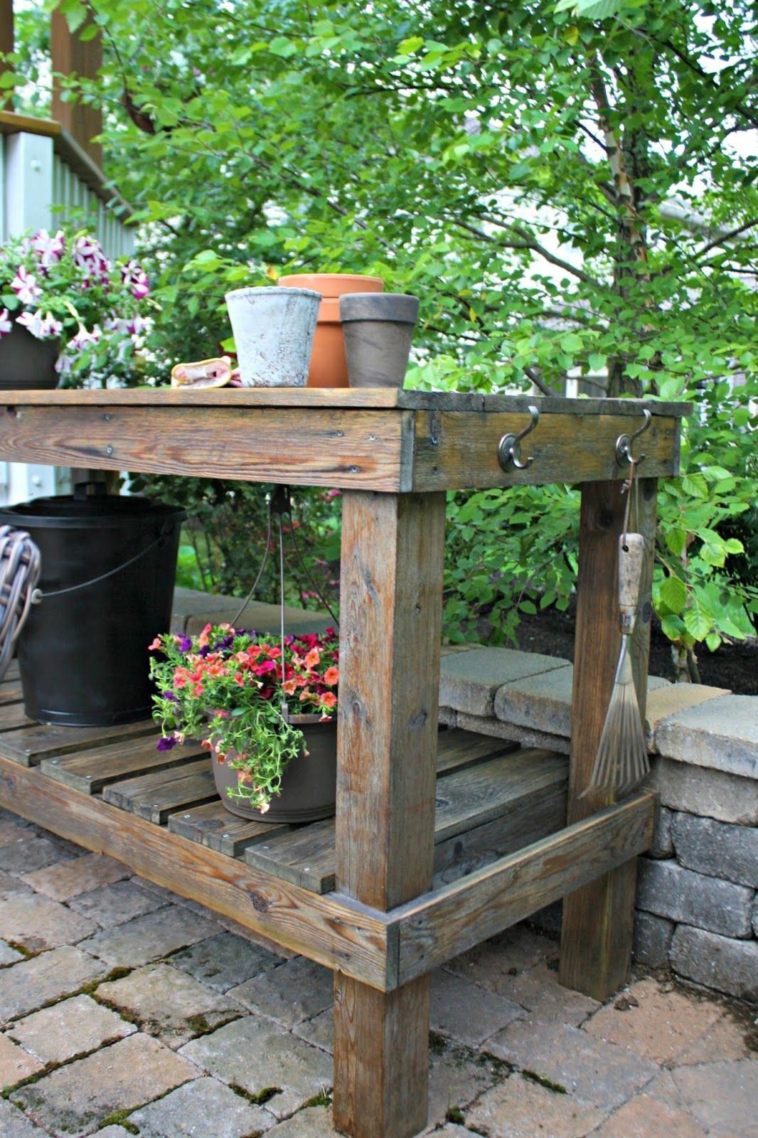 Belham Living Garden Grove Metal Potting Bench Walmartcom Walmart