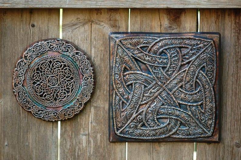 Celtic Knot Art Outdoor Sculpture Garden Gifts Irish Green