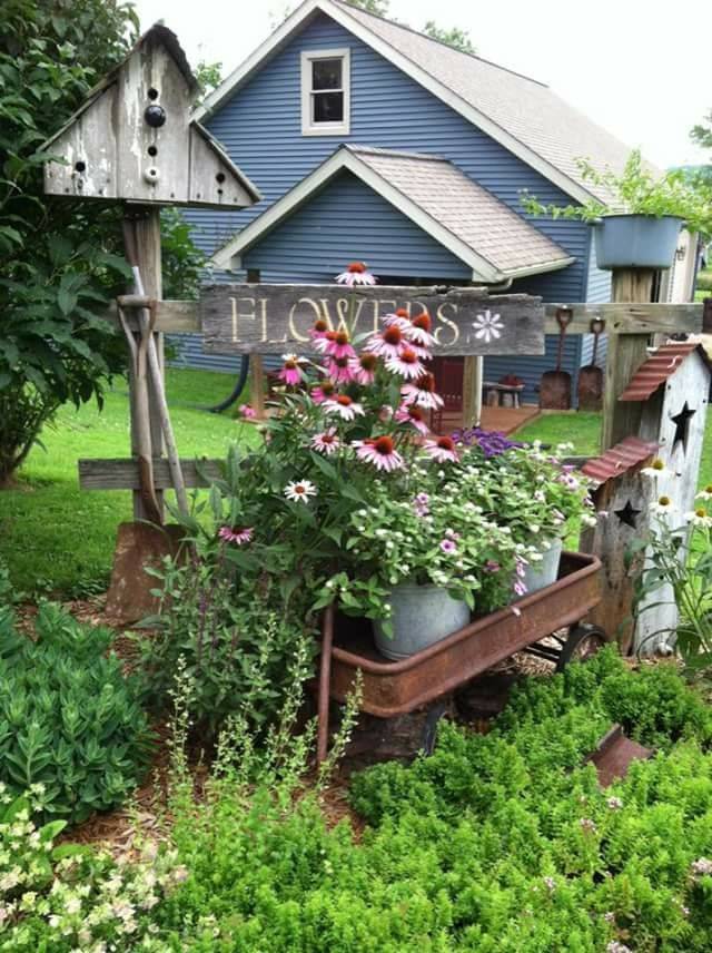 Primitive Gardens Design Ideas Country Garden Decor