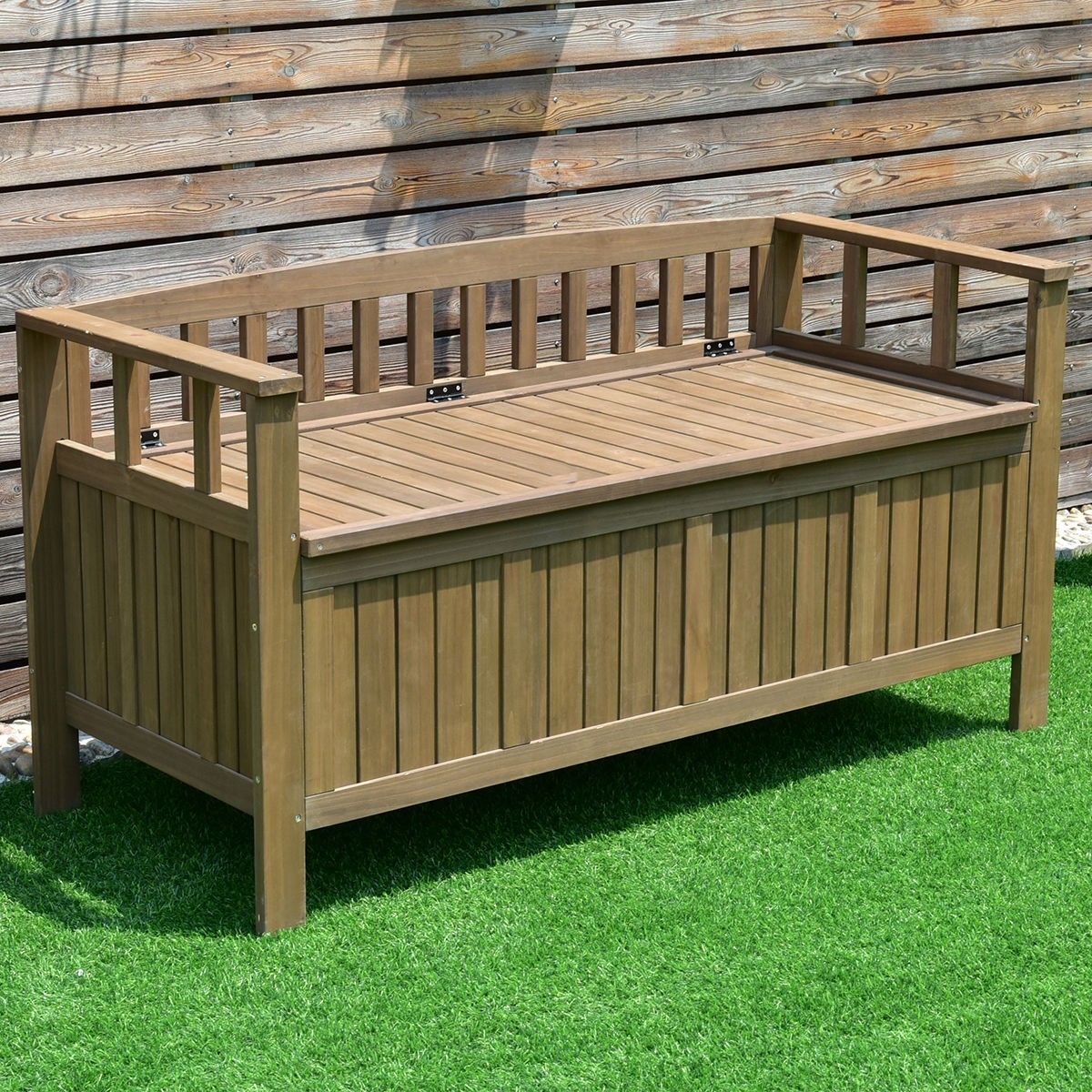 This Outdoor Storage Bench