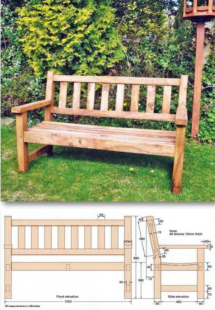 Free Wood Park Bench