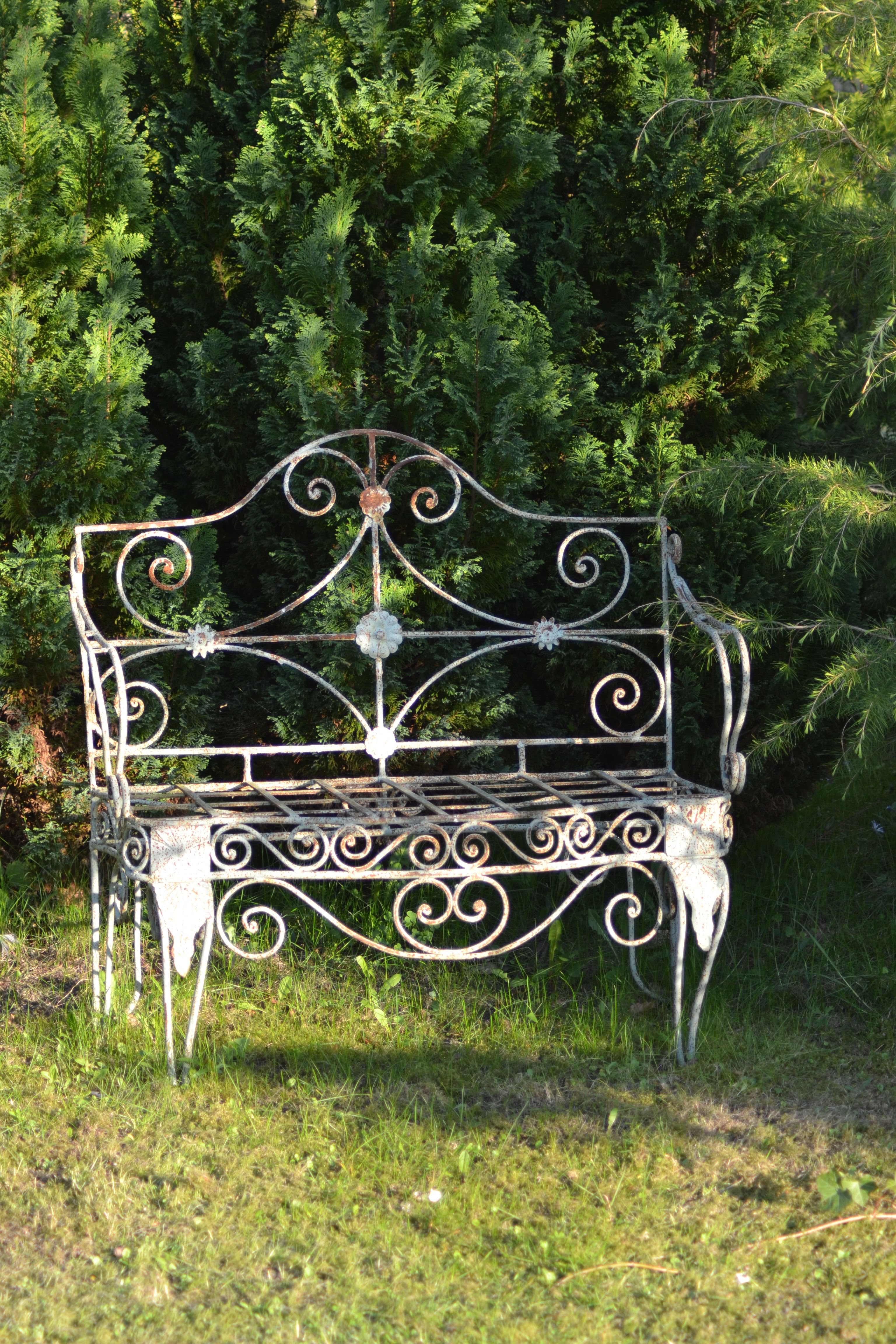 French Metal Garden Bench