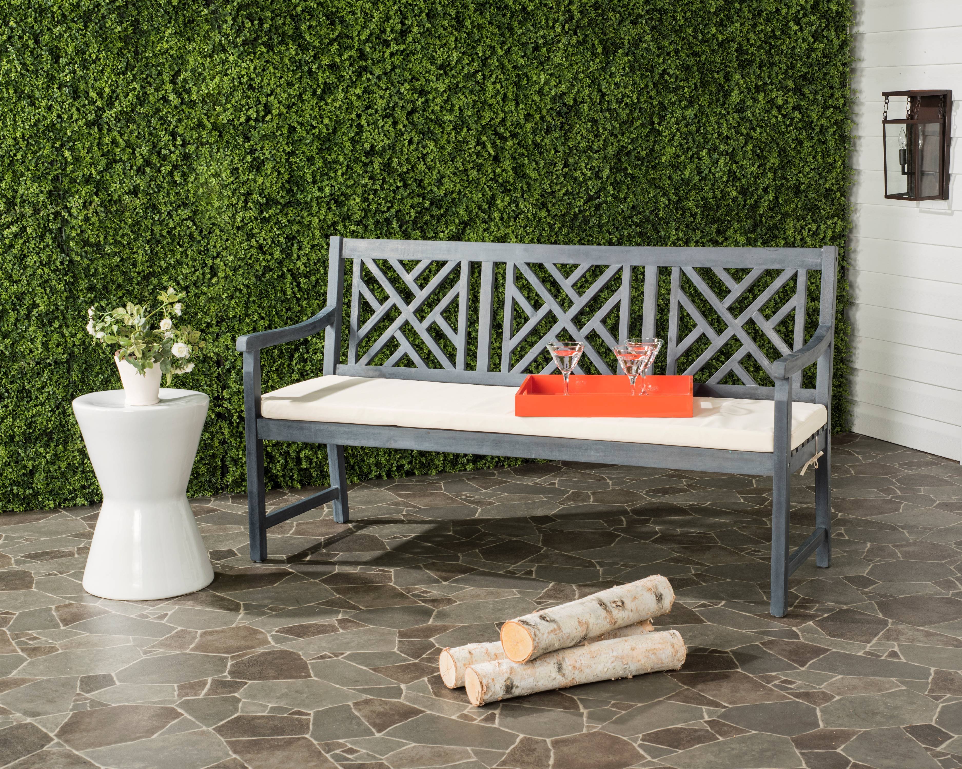 Outdoor Modern Ipe Wood Bench