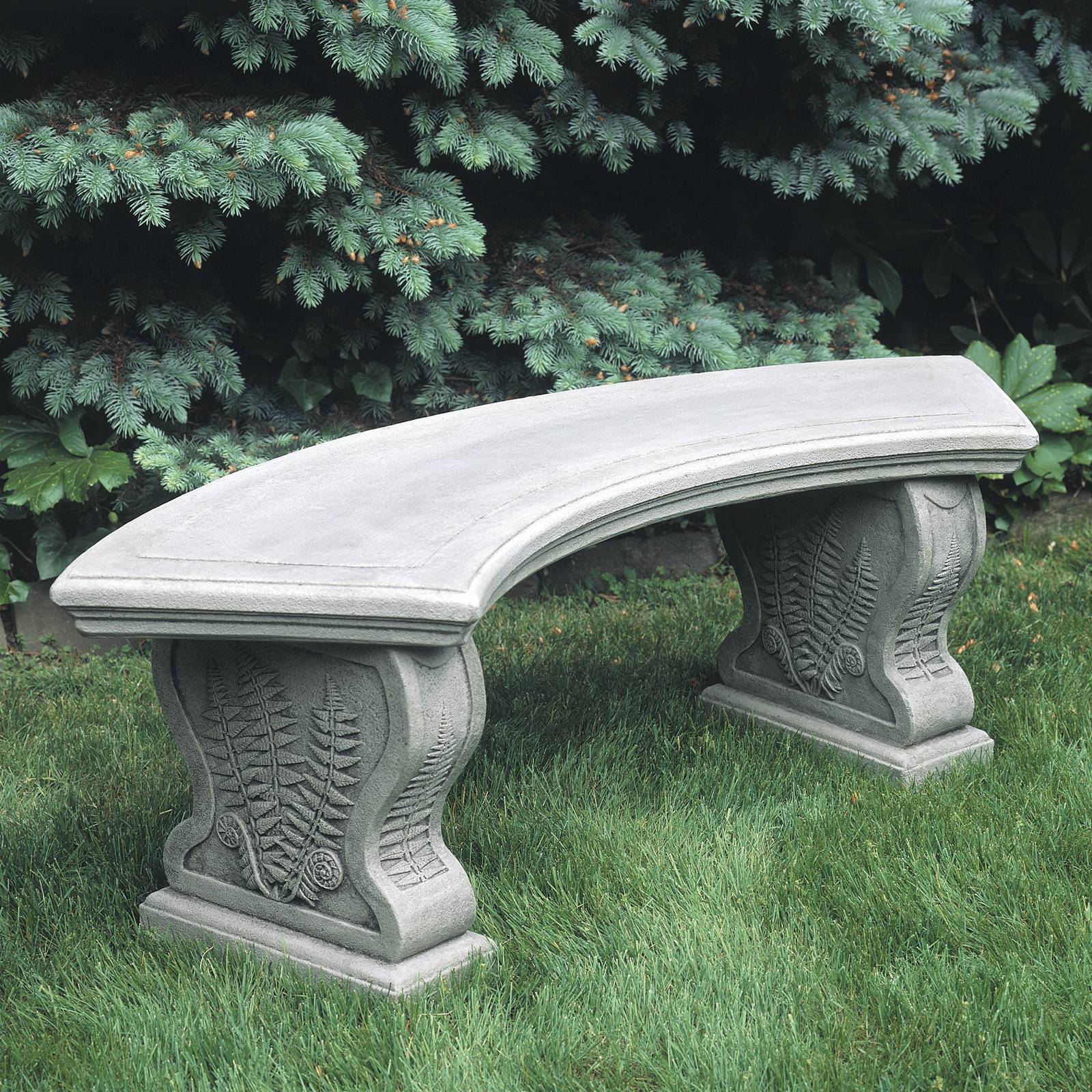 Campania International Provencal Cast Stone Backless Garden Bench