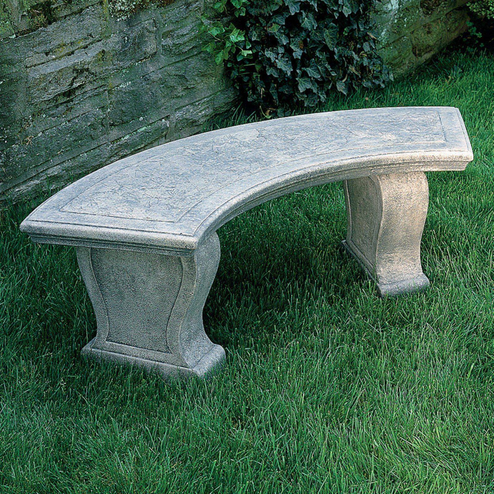 Campania International Westbury Cast Stone Backless Garden Bench